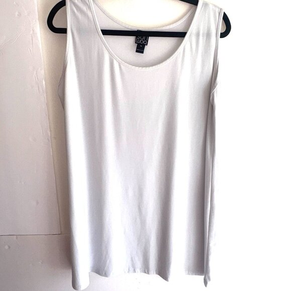 Clara Sunwoo Basic White Sleeveless Tank Base Layer Capsule Wardrope XL - Picture 1 of 7